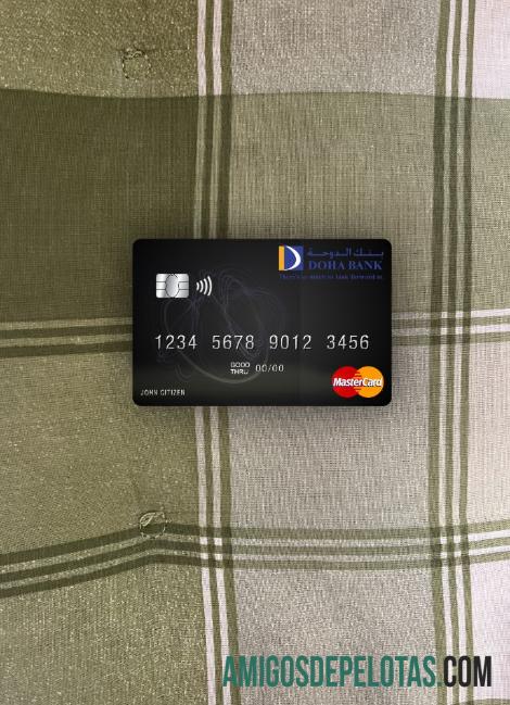 Qatar Doha bank mastercard tampilan foto depan desain