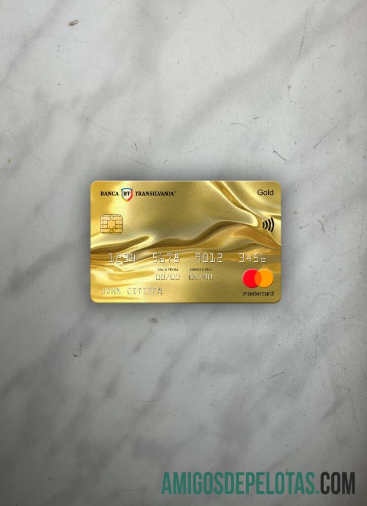 Rumania Banca Transilvania bank mastercard gold tampilan foto depan sampel