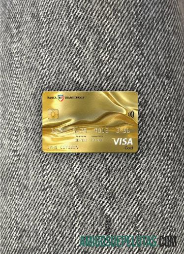 Rumania Banca Transilvania bank visa gold kartu tampilan foto depan desain