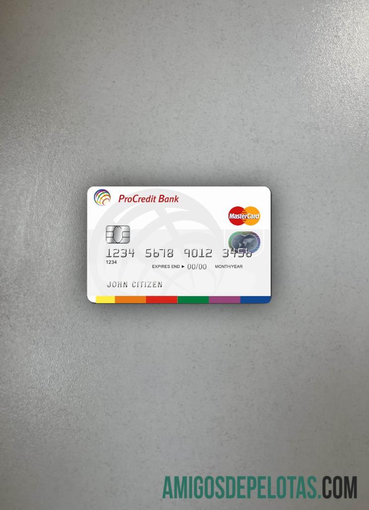 Rumania ProCredit MasterCard tampilan foto depan desain