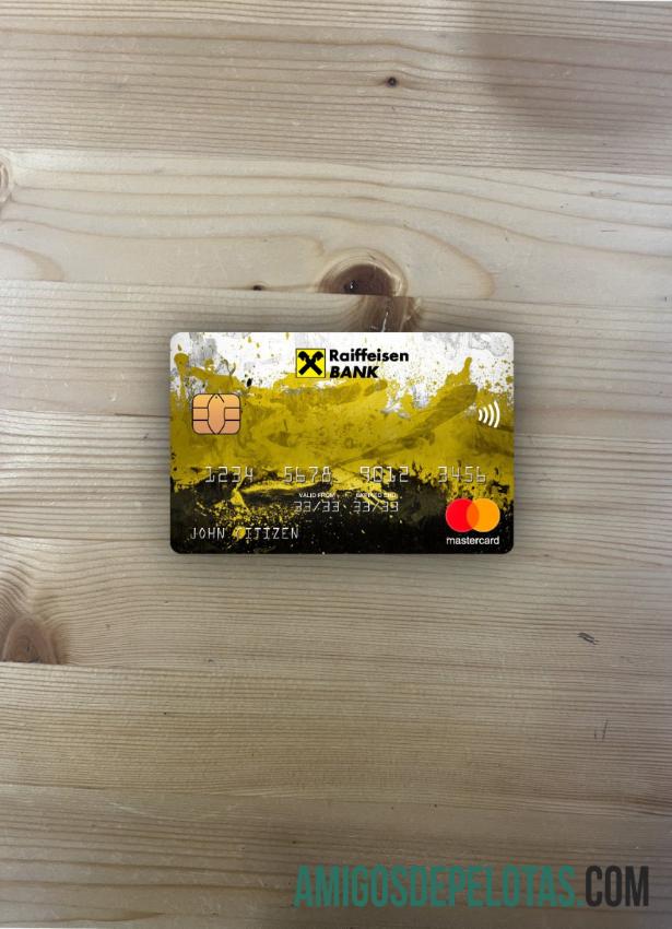 Rumania Raiffeisen bank mastercard tampilan foto depan templat