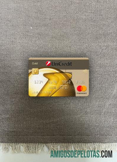 Rumania UniCredit bank mastercard gold tampilan foto depan sampel