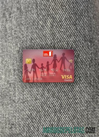 Rusia Home Kredit bank visa electron kartu tampilan foto depan makering