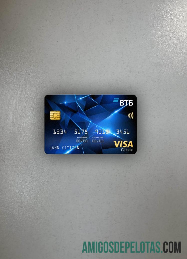 Rusia VTB bank visa classic kartu tampilan foto depan pratinjau