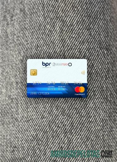 Rwanda BPR bank mastercard tampilan foto depan pratinjau