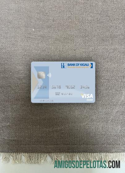 Rwanda bank of Kigali visa Debit kartu tampilan foto depan templat