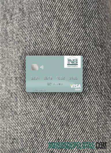 Saint Kitts and Nevis SKNA bank visa Debit kartu tampilan foto depan pratinjau