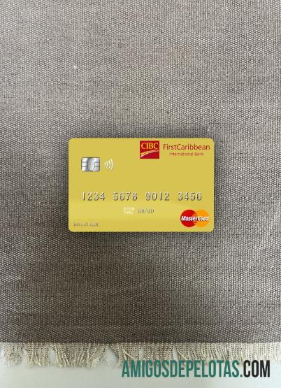 Saint Vincent and the Grenadines FirstCaribbean International bank mastercard tampilan foto depan sampel