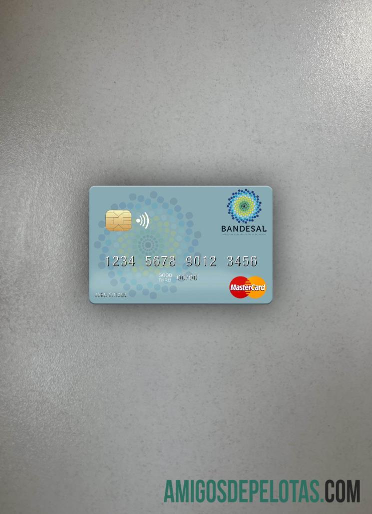 Salvador Bandesal bank mastercard tampilan foto depan makering