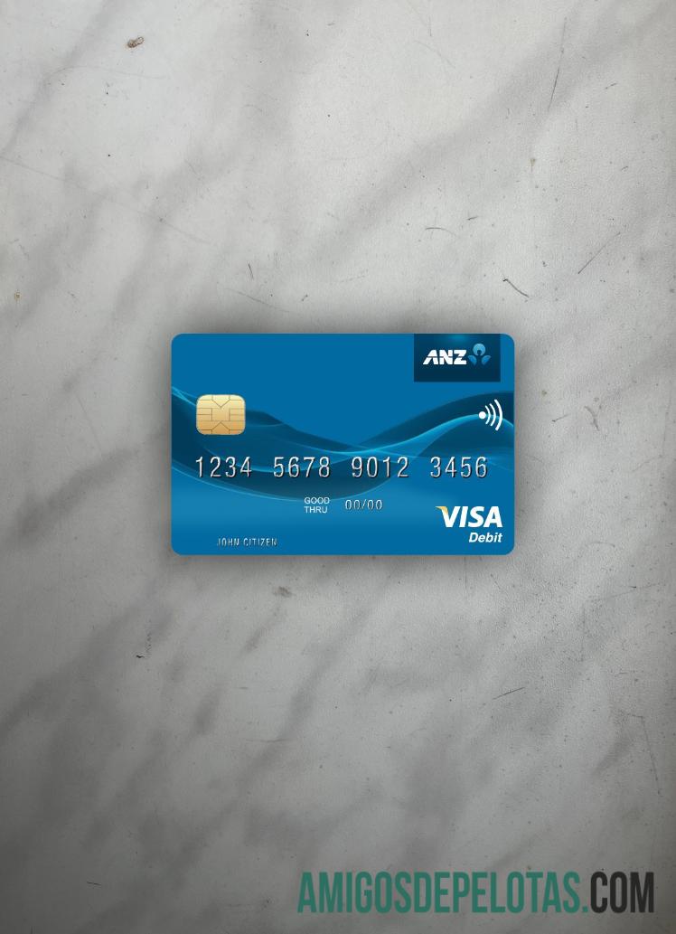 Samoa ANZ bank visa Debit kartu tampilan foto depan sampel