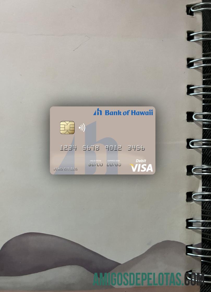Samoa bank of Hawaii visa Debit kartu tampilan foto depan sampel