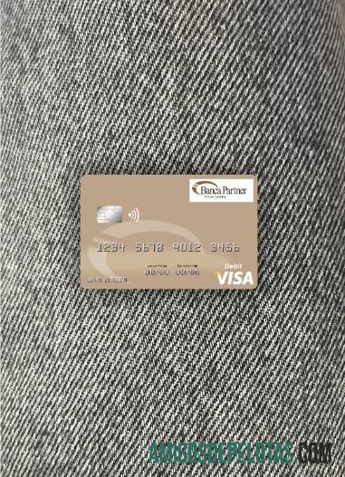 San Marino Banca Partner visa Debit kartu tampilan foto depan sampel