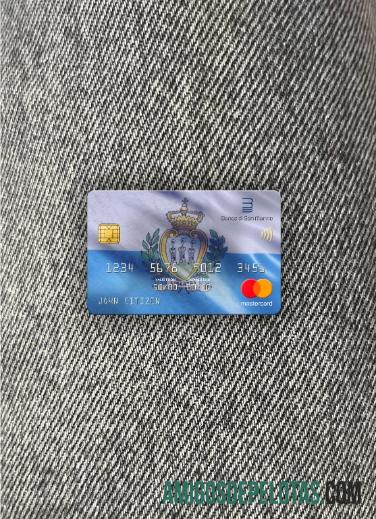 San Marino Banca di San Marino bank mastercard tampilan foto depan pratinjau