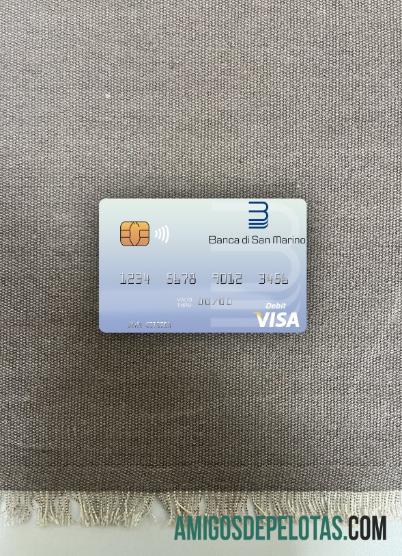 San Marino Banca di San Marino visa Debit kartu tampilan foto depan desain
