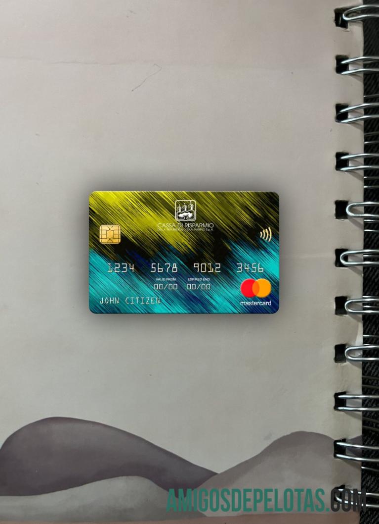 San Marino Cassa di Risparmio bank mastercard tampilan foto depan sampel