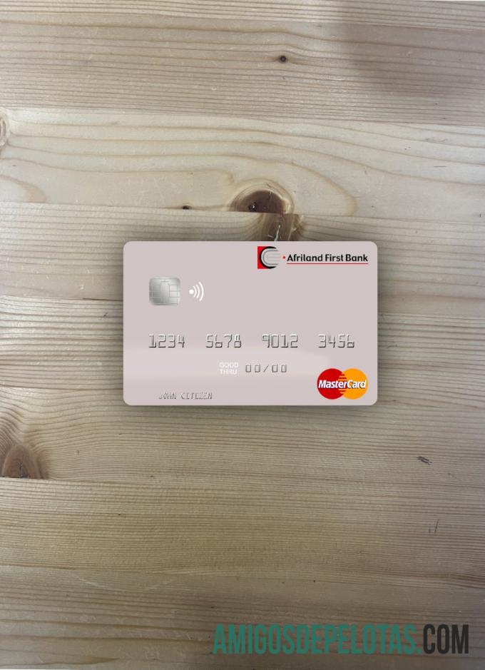 Sao Tome dan Principe Afriland First bank mastercard tampilan foto depan makering
