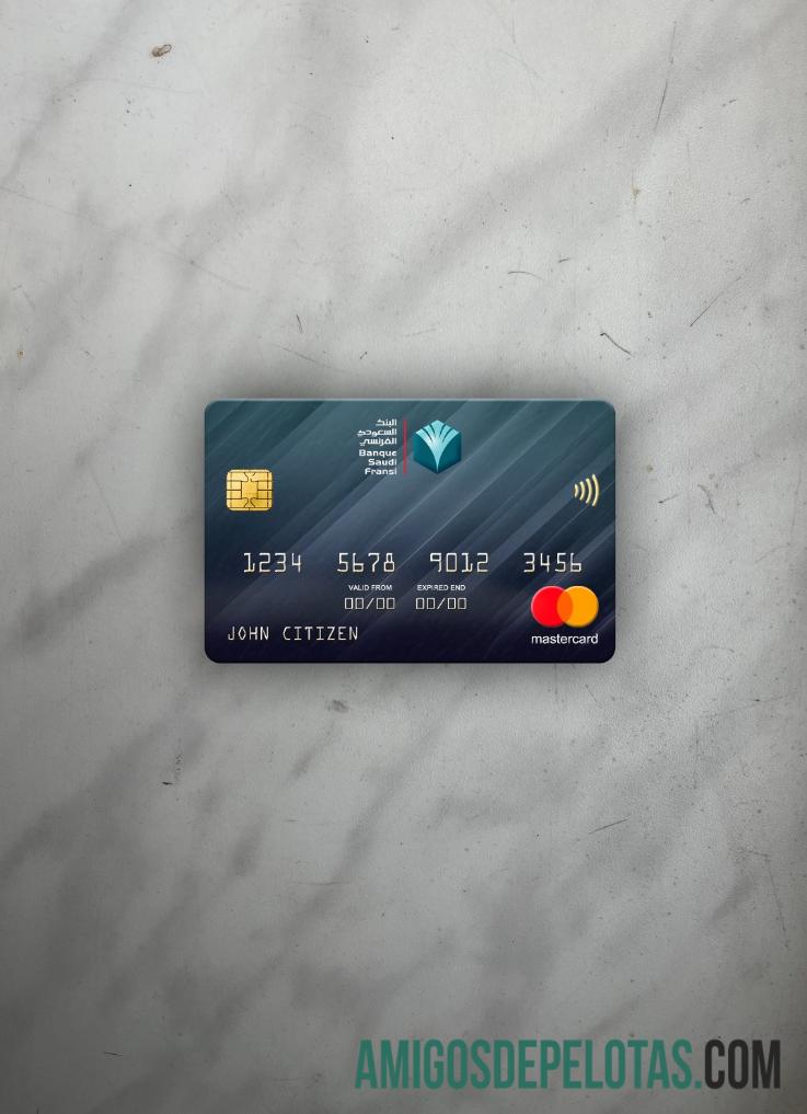 Arab Arab Saudi Banque Arab Saudi Fransi bank mastercard tampilan foto depan pratinjau