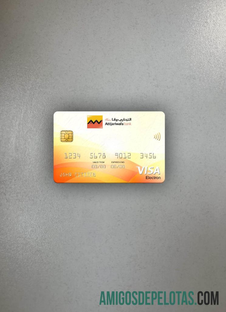 Senegal Attijariwafa bank visa electron kartu tampilan foto depan sampel