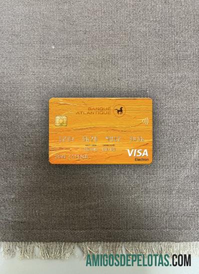 Senegal Banque Atlantique bank visa electron kartu tampilan foto depan makering