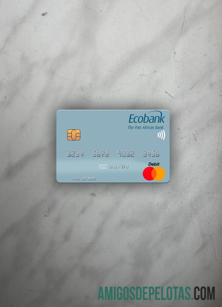 Senegal Ecobank Se╠üne╠ügal mastercard tampilan foto depan templat