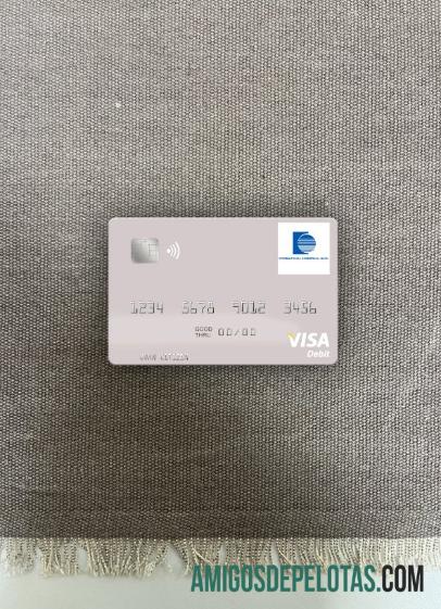 Senegal The International komersial bank visa Debit kartu tampilan foto depan sampel