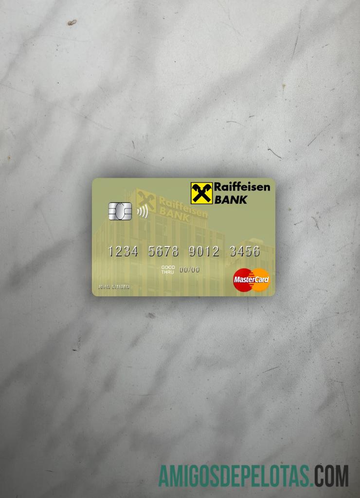 Serbia Raiffeisen banka a.d. Beograd mastercard tampilan foto depan sampel