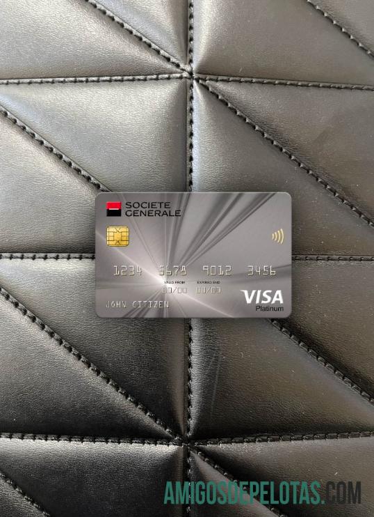 Serbia Societe Generale bank visa platinum kartu tampilan foto depan templat