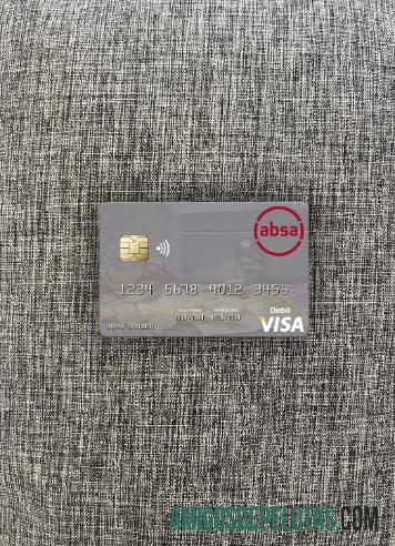 Seychelles Absa bank Seychelles visa Debit kartu tampilan foto depan desain