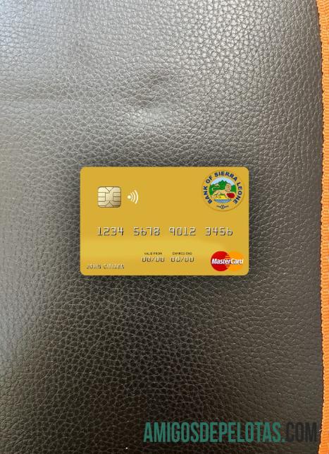 Sierra Leone bank of Sierra Leone mastercard tampilan foto depan pratinjau