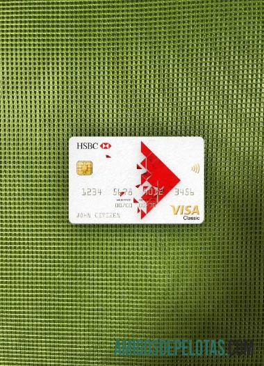 Singapura HSBC bank visa classic kartu tampilan foto depan templat