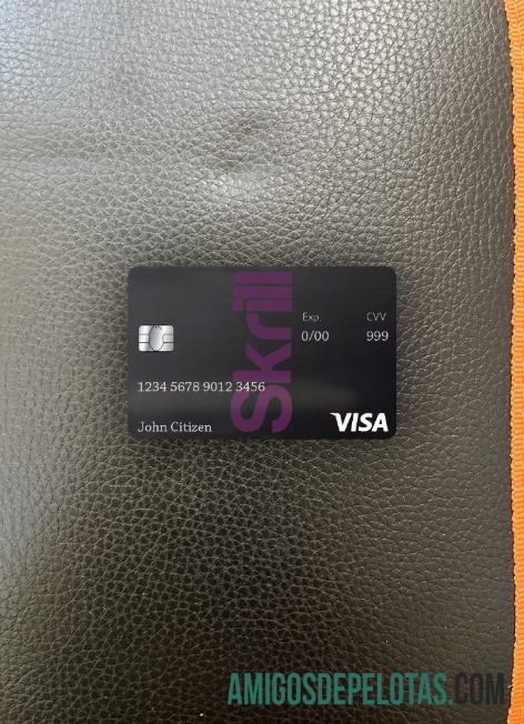 Profesional Skrill visa Debit kartu templat in PSD format, completely Dapat Diedit tampilan foto