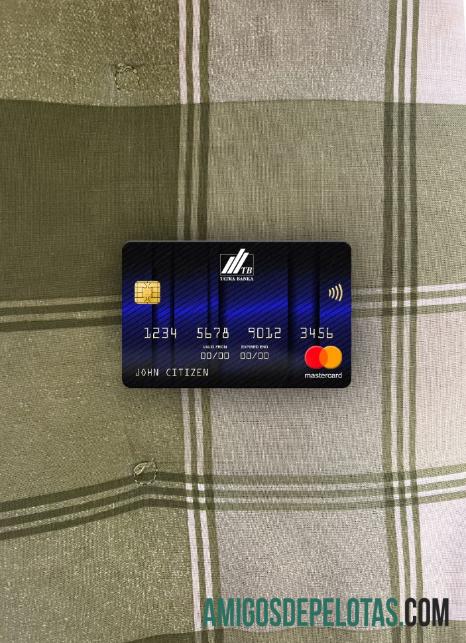 Slovakia Tatra bank mastercard biru tampilan foto depan makering