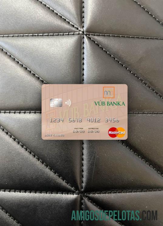Slovakia VU╠üB Banka mastercard tampilan foto depan desain