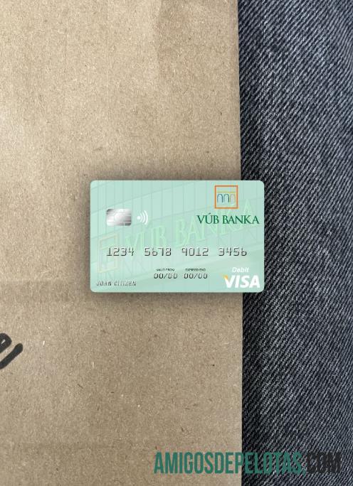 Slovakia VU╠üB Banka visa Debit kartu tampilan foto depan pratinjau