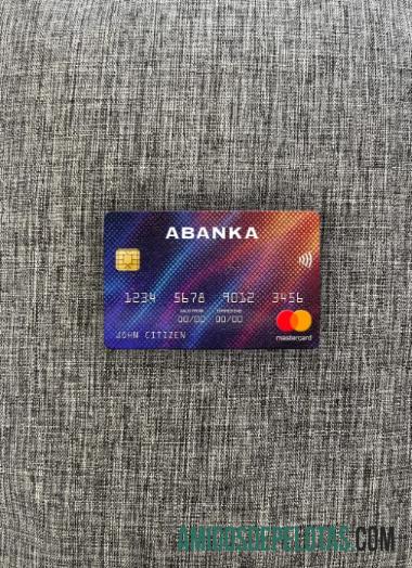 Slovenia Abanka d.d bank mastercard tampilan foto depan makering