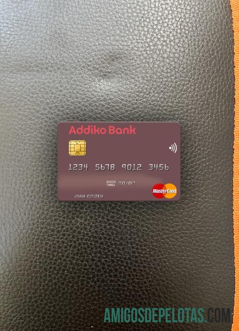 Slovenia Addiko bank mastercard tampilan foto depan pratinjau