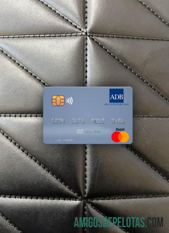 Kepulauan Solomon ADB bank mastercard tampilan foto depan sampel