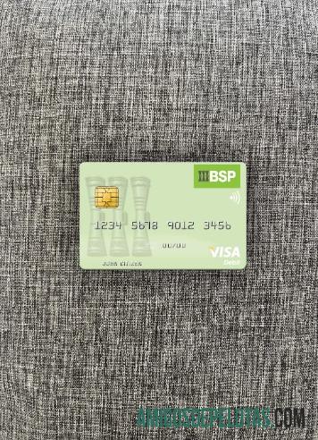 Kepulauan Solomon BSP bank visa Debit kartu tampilan foto depan desain