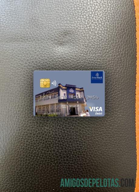 Somalia Amal bank visa Debit kartu tampilan foto depan desain