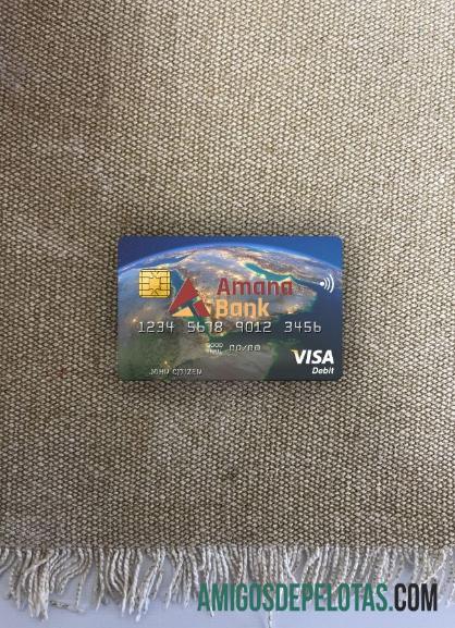 Somalia Amana bank visa Debit kartu tampilan foto depan templat