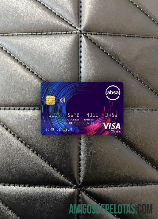 Afrika Selatan ABSA bank visa classic kartu tampilan foto depan templat
