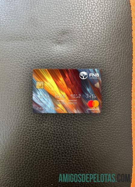 Afrika Selatan First nasional bank (FNB) mastercard tampilan foto depan desain