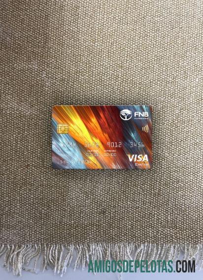 Afrika Selatan First nasional bank (FNB) visa electron kartu tampilan foto depan pratinjau