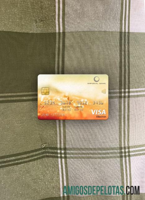 Afrika Selatan Imperial bank visa electron kartu tampilan foto depan desain