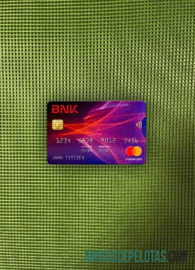 Korea Selatan BNK bank mastercard tampilan foto depan sampel