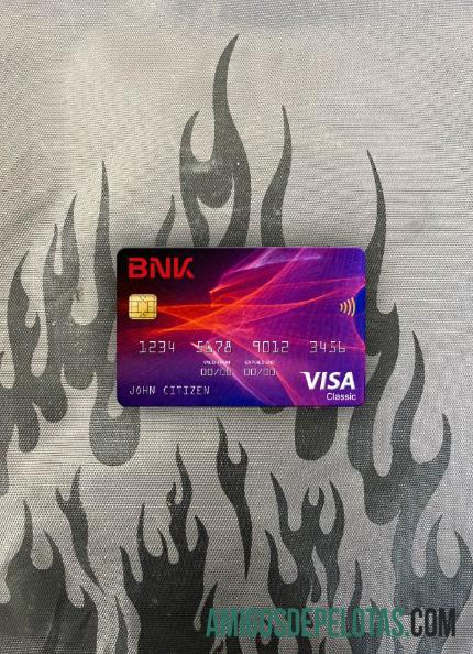 Korea Selatan BNK bank visa classic kartu tampilan foto depan makering