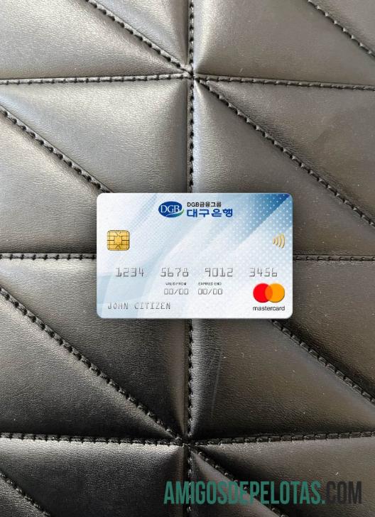 Korea Selatan Daegu bank mastercard tampilan foto depan templat