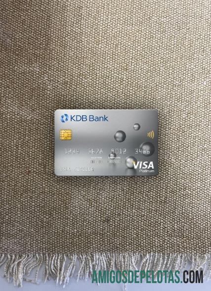 Korea Selatan KDB bank visa platinum kartu tampilan foto depan makering