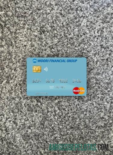 Korea Selatan Woori Financial Group mastercard tampilan foto depan desain