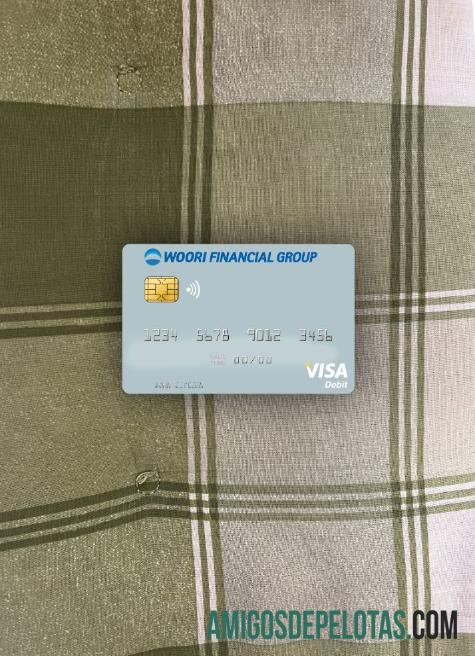 Korea Selatan Woori Financial Group visa Debit kartu tampilan foto depan pratinjau